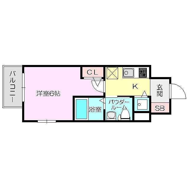 エスリード新大阪ノース(1K/2階)の間取り写真