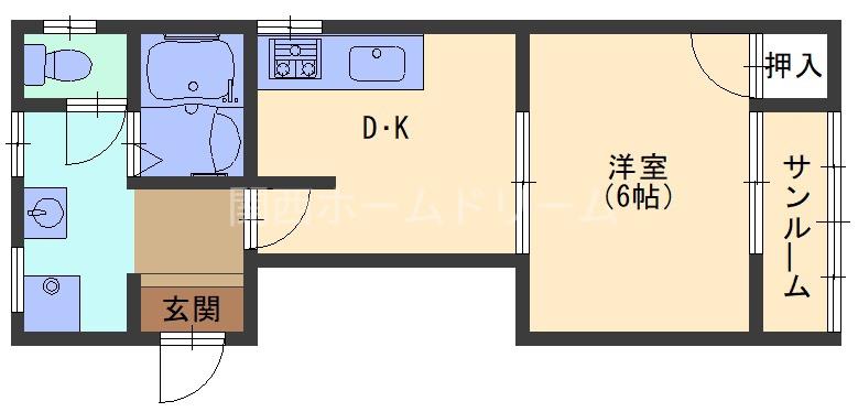 M´プラザ大宮通(1DK/2階)の間取り写真
