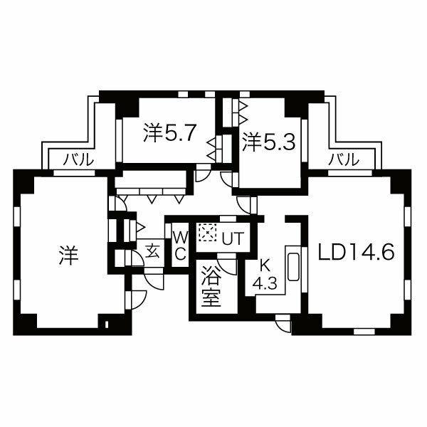 BLOOM(3LDK/7階)の間取り写真