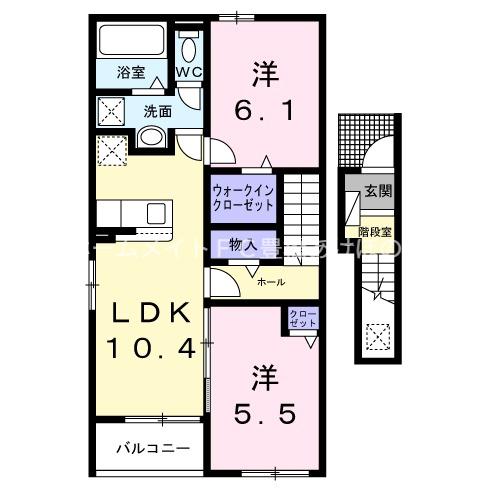 グランフェリーチェ(2LDK/2階)の間取り写真