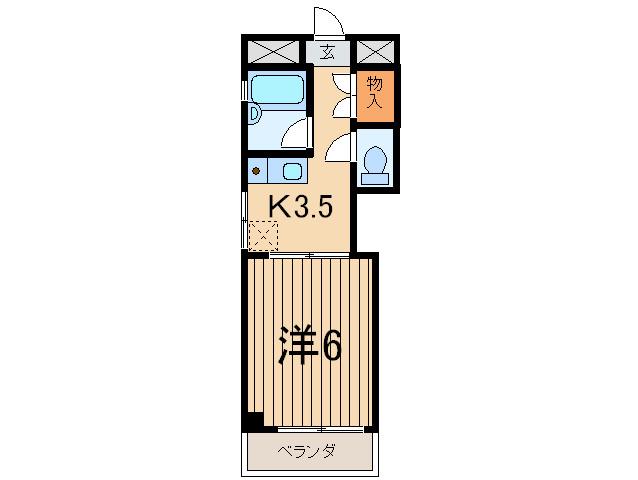 MOCHIDA BILL(1K/2階)の間取り写真