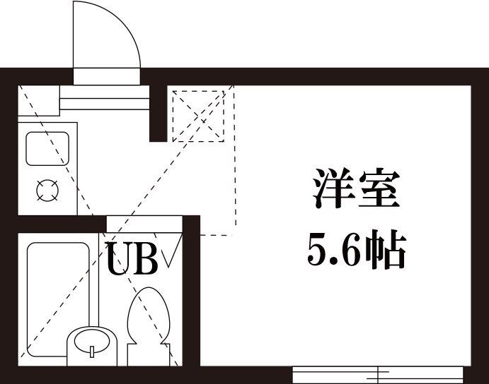フォレストコート高円寺(ワンルーム/1階)の間取り写真