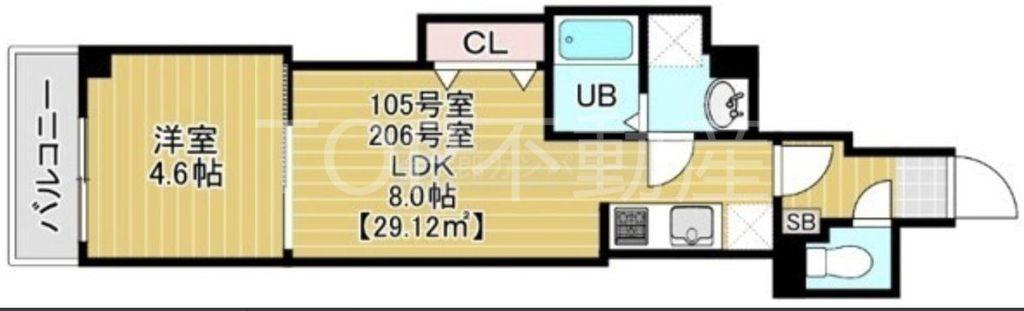 COTE DOR SOGA(1LDK/1階)の間取り写真