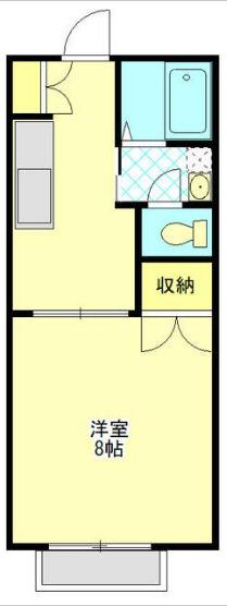 コーポ北澤Ⅱ(1K/1階)の間取り写真