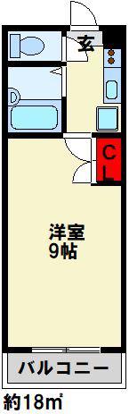 ギャラン南鷹見(1K/2階)の間取り写真