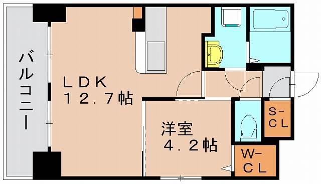 クレアシオン(1LDK/2階)の間取り写真