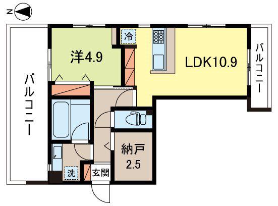 ヴィコロ(1LDK/2階)の間取り写真