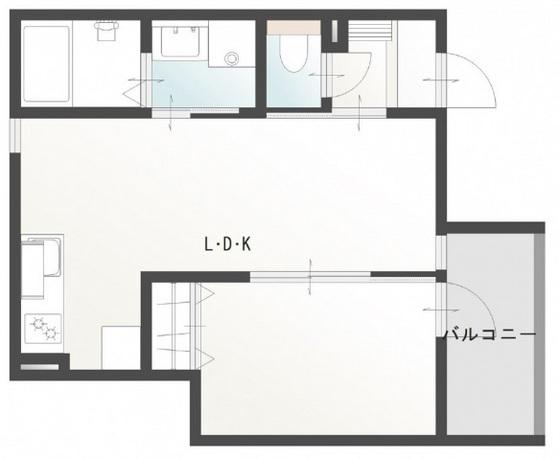LIEN高取(1LDK/3階)の間取り写真