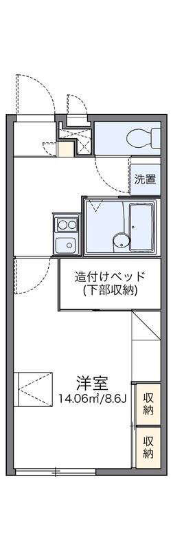 レオパレスメゾンこなん II(1K/1階)の間取り写真
