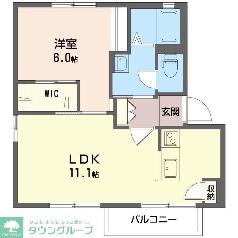 ヴェルドミール(1LDK/2階)の間取り写真