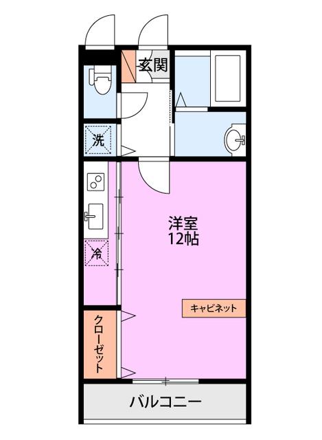 ルイシャトレ(ワンルーム/3階)の間取り写真