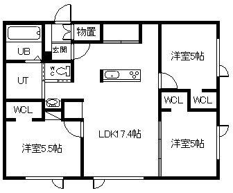 NORFINO DEERI(3LDK/1階)の間取り写真