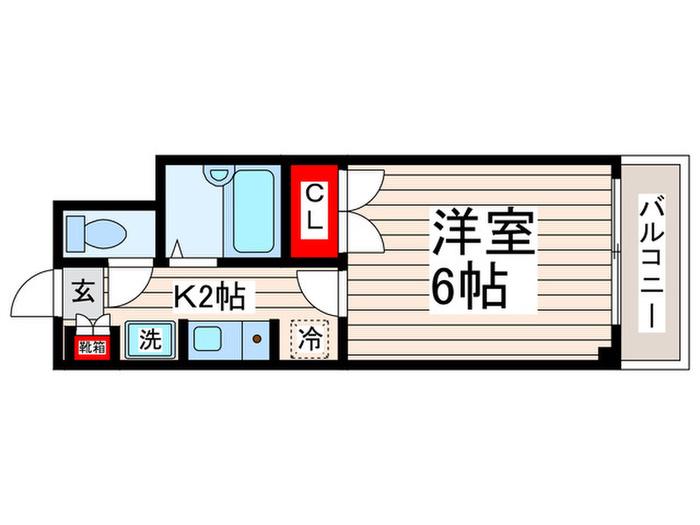 第3豊栄ビル(1K/2階)の間取り写真