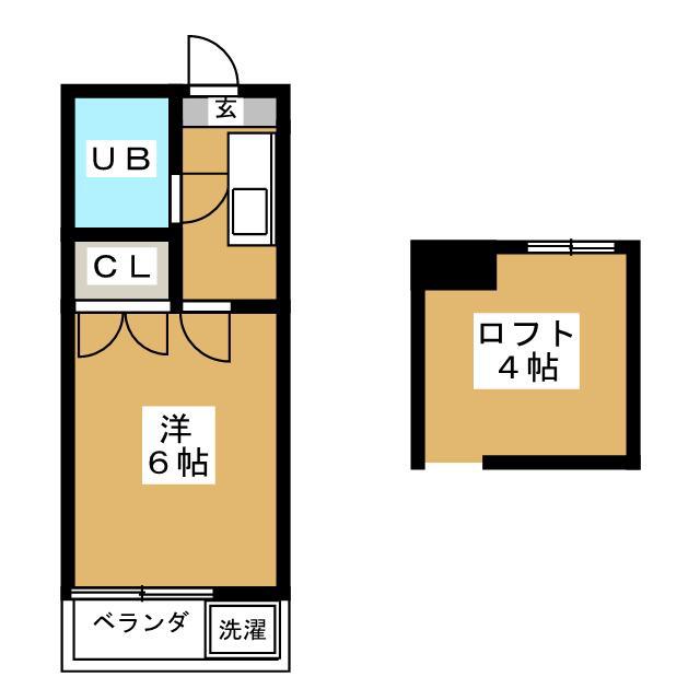 メゾン芝山(1K/1階)の間取り写真