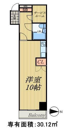 PATH浅草(ワンルーム/3階)の間取り写真