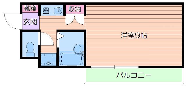 ロイヤル壱番館(1K/1階)の間取り写真