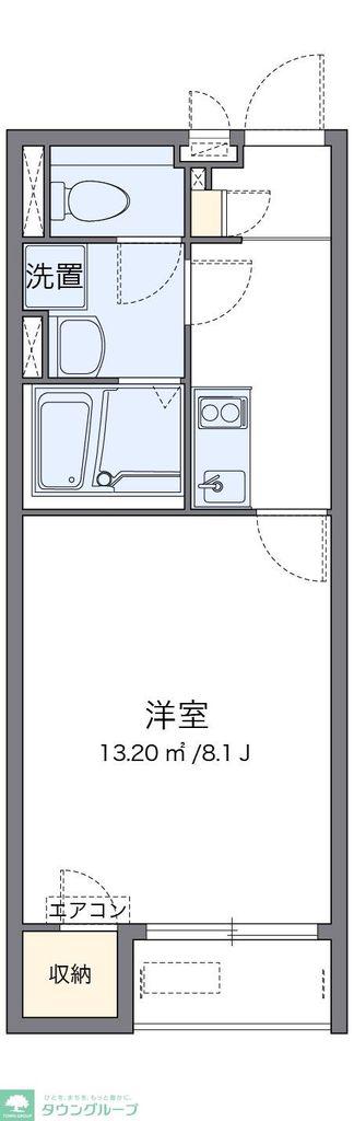 クレイノサンライズ(1K/2階)の間取り写真