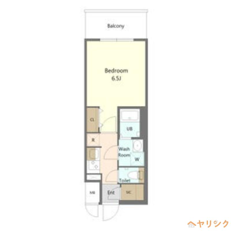 S-RESIDENCE志賀本通DEARLY(1K/2階)の間取り写真