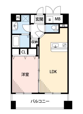 モン・ルポ博多駅東(1LDK/2階)の間取り写真