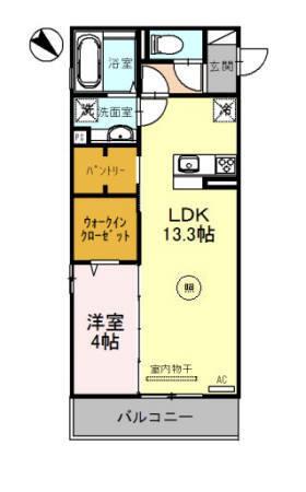 LA MAISON城南(1LDK/2階)の間取り写真