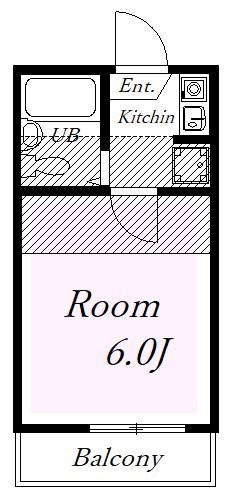 A.KHOUSE(1K/1階)の間取り写真
