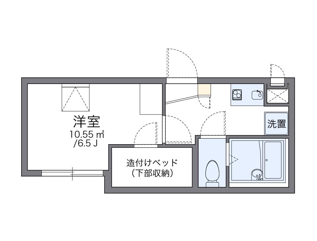 レオパレスウェリナ(1K/2階)の間取り写真