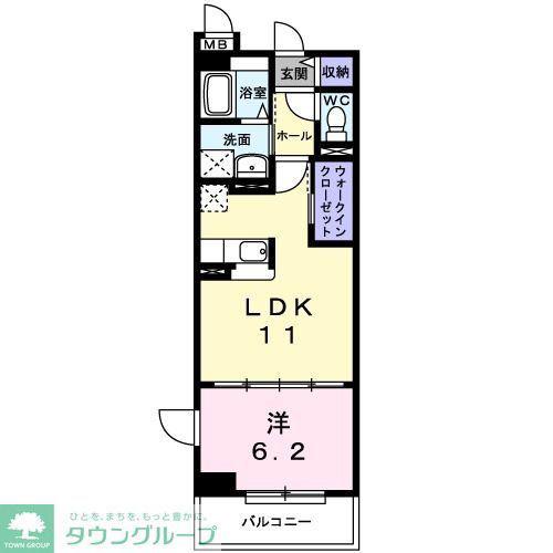 ブリアン コリーヌ(1LDK/1階)の間取り写真