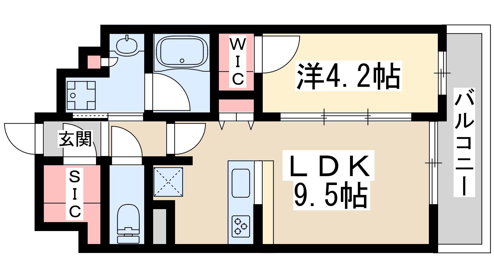 スタンズ新大阪(1LDK/3階)の間取り写真