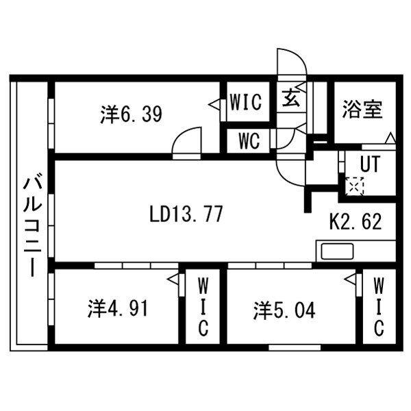 CIEL幌平橋(3LDK/3階)の間取り写真