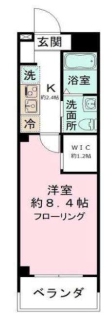 NーFLATS 大森山王(1K/2階)の間取り写真