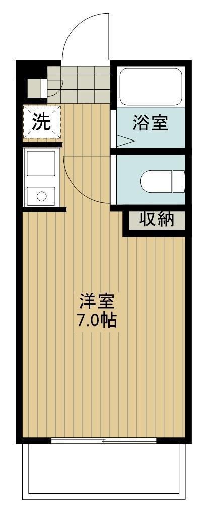 センチュリー91西船(ワンルーム/1階)の間取り写真