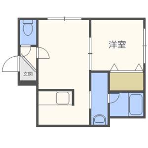 LEE SPACE N18(1DK/2階)の間取り写真