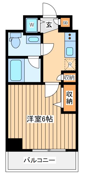 シーネクス横濱阪東橋2(1K/11階)の間取り写真