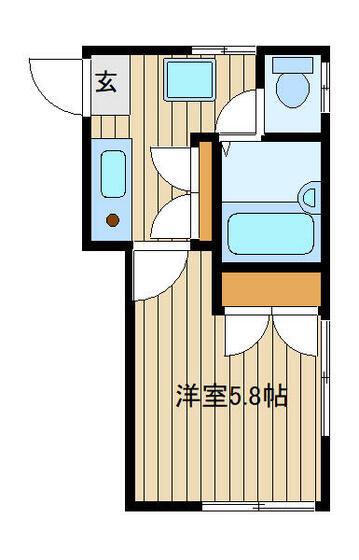 第2コーポヒロ(1K/2階)の間取り写真