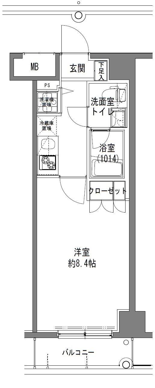 TLRレジデンス大鳥居(1K/5階)の間取り写真