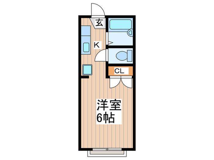 モンシャトー曽根(1K/1階)の間取り写真