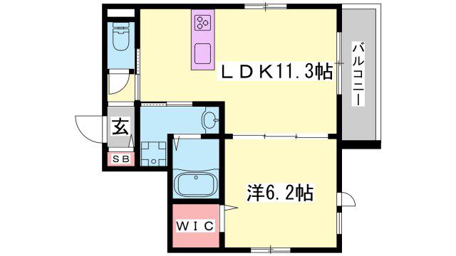 ヘーベルメゾン ヴェルヴェーヌ(1LDK/3階)の間取り写真