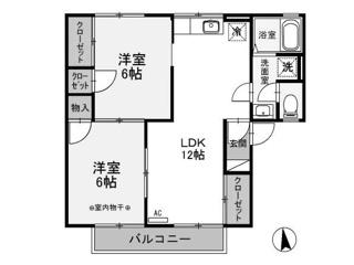グレイスエステ-トA(2LDK/2階)の間取り写真