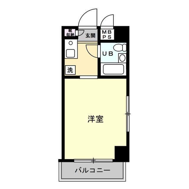 ペガサスマンション千束(ワンルーム/4階)の間取り写真