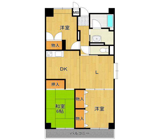 ラ グランドーレ2(3LDK/4階)の間取り写真