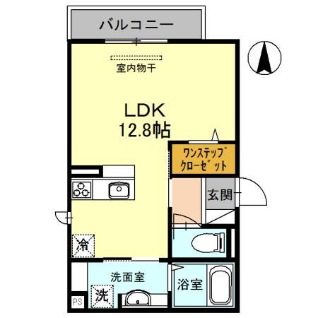 ラポートエル(ワンルーム/3階)の間取り写真