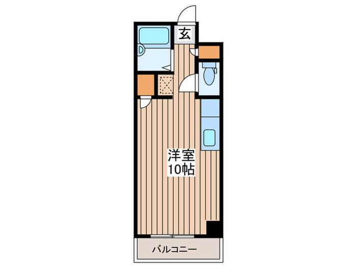 Kハイツ五輪(ワンルーム/2階)の間取り写真
