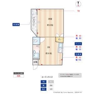 パーフェクション(1DK/4階)の間取り写真