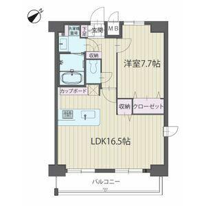 パルティール覚王山(1LDK/9階)の間取り写真