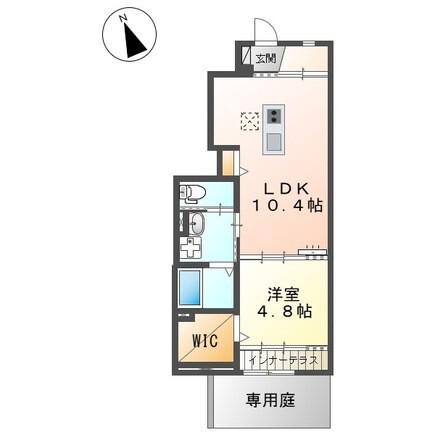 GRAND HOME(1LDK/1階)の間取り写真
