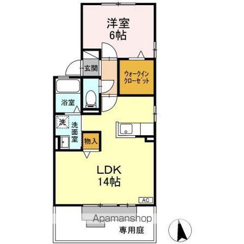 リヴェースかんだ(1LDK/1階)の間取り写真