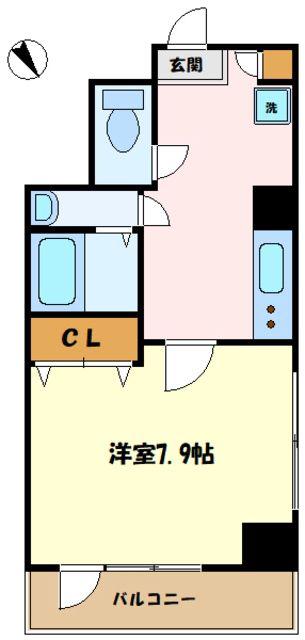 アース向ヶ丘(1K/4階)の間取り写真