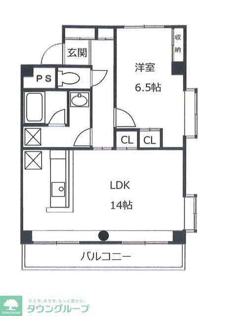 オネスティ高根台八番館(1LDK/1階)の間取り写真