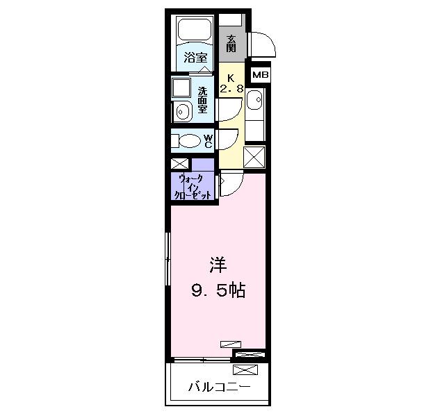 ノアズ アーク(1K/2階)の間取り写真