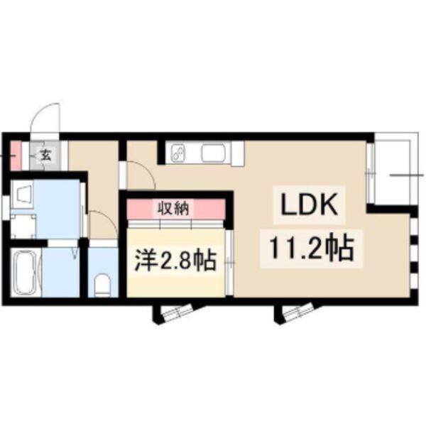 セレーノ(1LDK/4階)の間取り写真